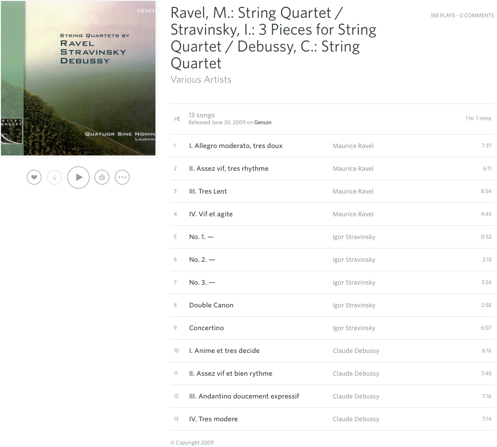 No performer metadata. 'Various Artists' is not helpful.