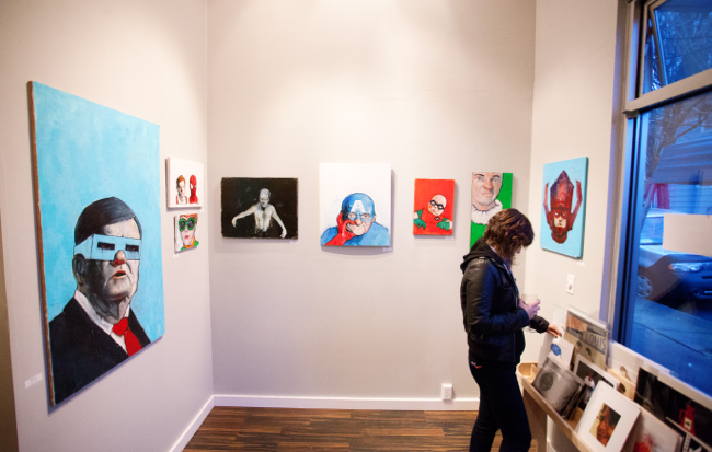 At Ian Seniff's show.